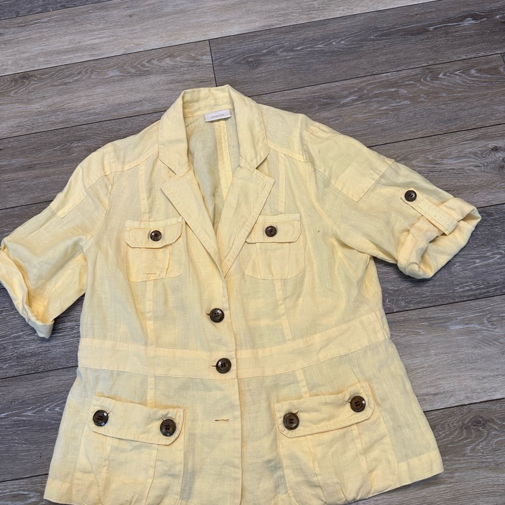 CHICOS 100% Linen Jacket